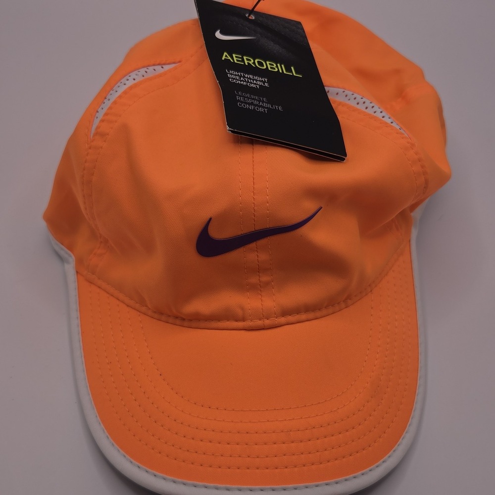 NEW Nike Women's Featherlight Pickleball/Golf Hat-Orange/Purple 679424-867